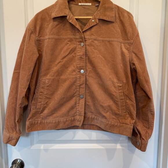 Uniqlo Corduroy Chore Jacket Camel Tan Women’s XL - Picture 2 of 6